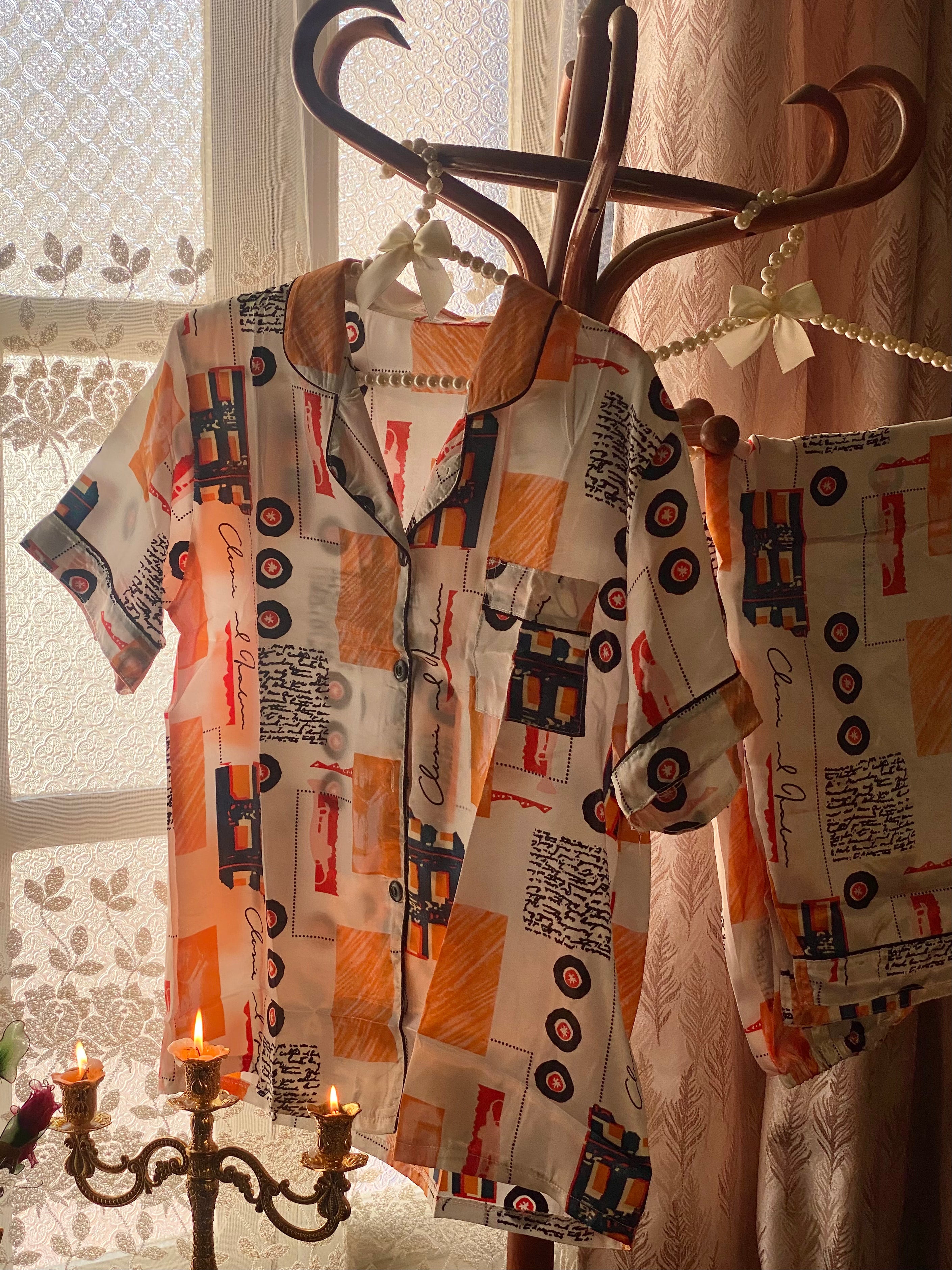 🦢بيجامة الساتان للأميرات🪞