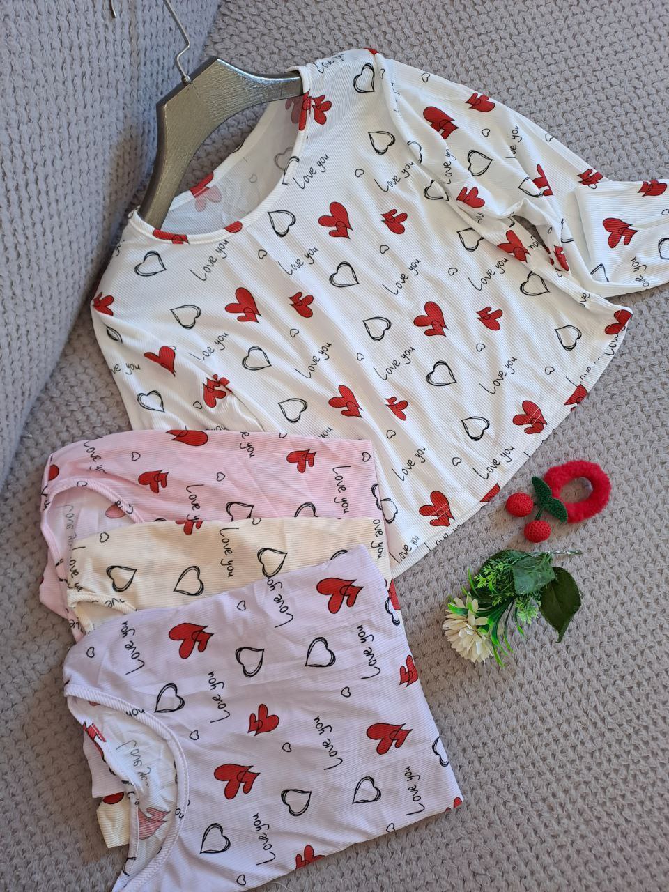 🩷بيجامة القلوب💜