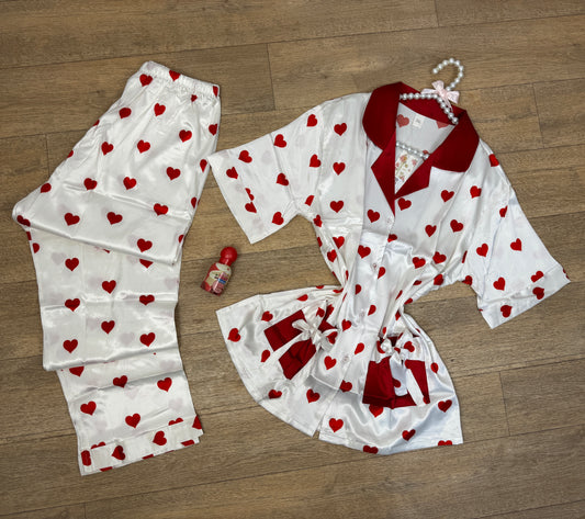 hearts pajama