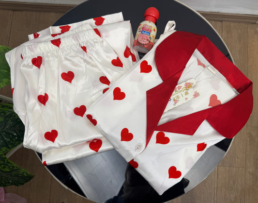 hearts pajama