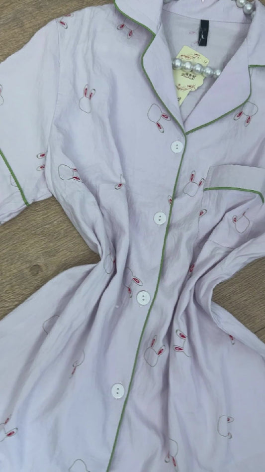 Purple Bunny pajama
