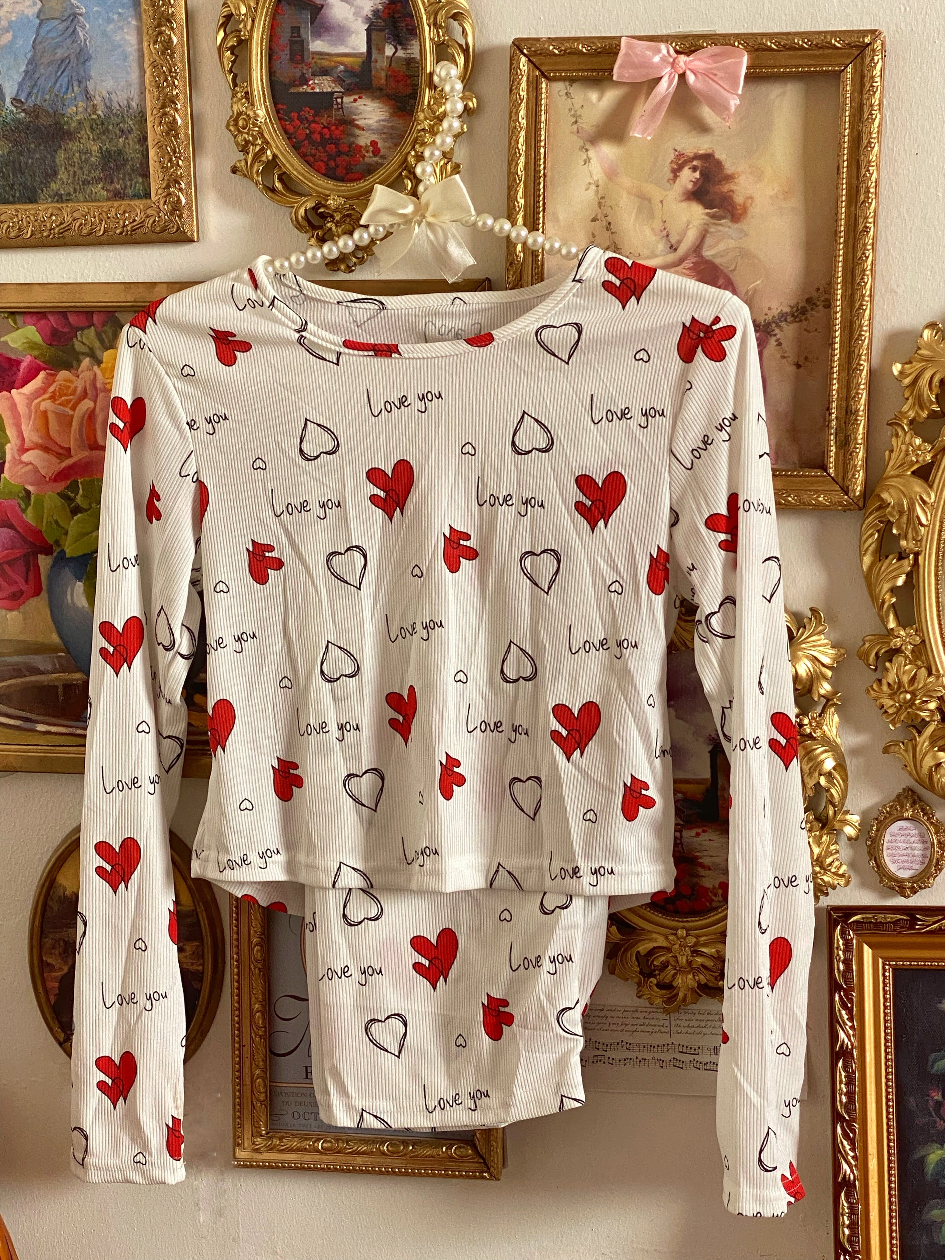 🩷بيجامة القلوب💜